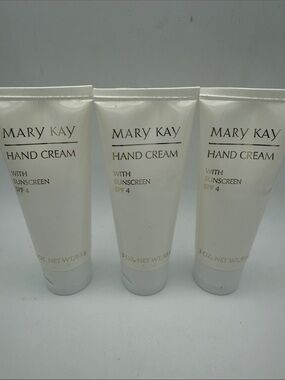 3 Retired Mary Kay hand cream w/ sunscreen SPF 4 3oz tubes